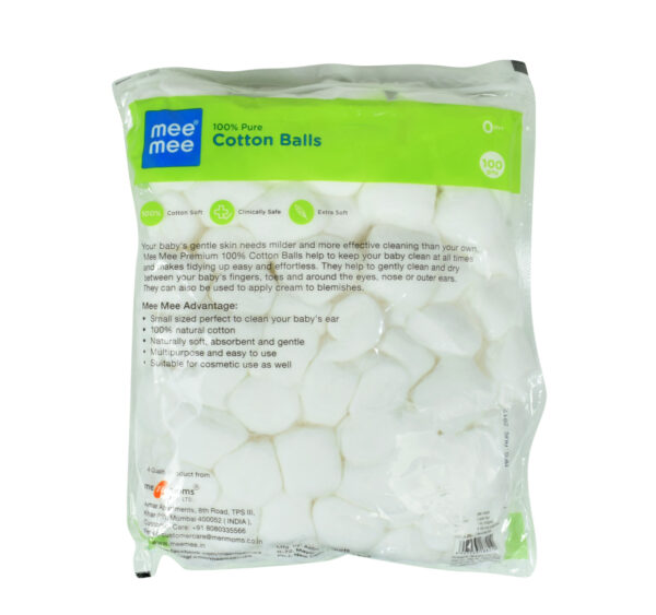 Mee Mee 100% Pure Cotton Balls - 100 gm-24020