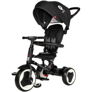 Qplay Rito 6-in-1 Baby Stroller Tricycle with Push Bar - Black-0