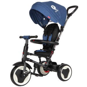 Qplay Rito 6-in-1 Baby Stroller Tricycle with Push Bar - Blue-0