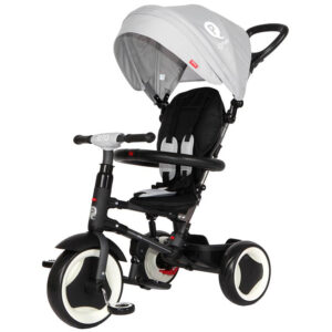 Qplay 6-in-1 Baby Stroller Tricycle with Push Bar - Grey-0