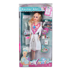 4-in-1 Doll Houses, 4 Side Packing Doll & Accessories - Pink-24314