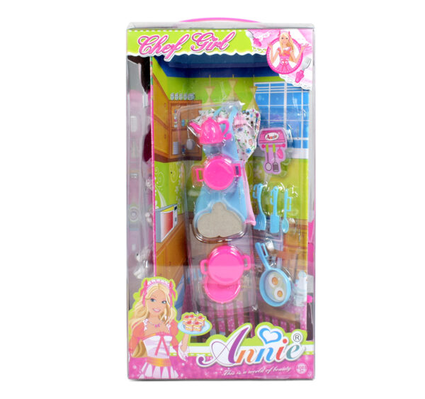 4-in-1 Doll Houses, 4 Side Packing Doll & Accessories - Pink-24312