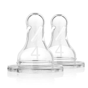 Dr Brown Natural Flow Level 4 Narrow Nipple Set of 2 - 9m+-24499