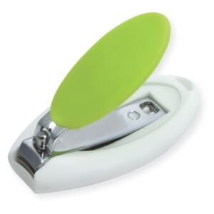 Childcare Nail Clipper, Ergonomically Shaped - Green-0