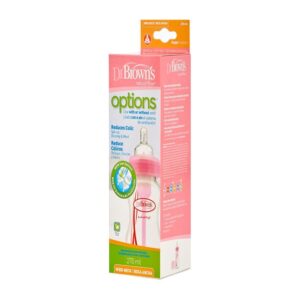 Dr. Brown's Options Single Bottle Wide Neck, 270 ml - Pink-0