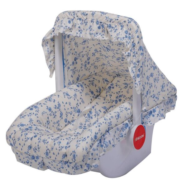 Childcare Cozy Carry Cot with Canopy - White/Blue-0