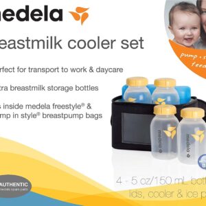 Medela Breastmilk Cooler Set, Storage Bottles - 150ml, 4 Count-24584