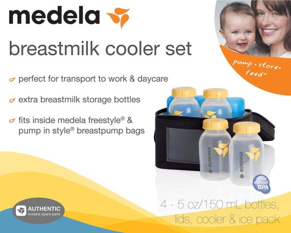 Medela Breastmilk Cooler Set, Storage Bottles - 150ml, 4 Count-24584