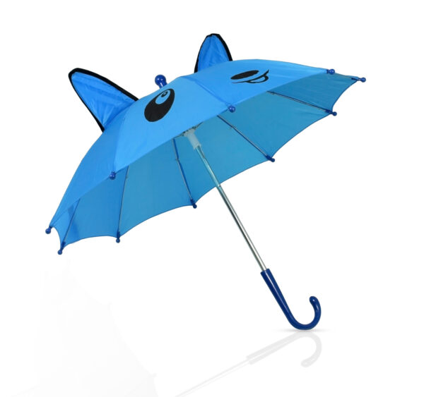 3D Pop-up Umbrella Bear Theme, Solid Color - Blue-24335