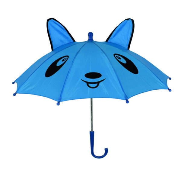 3D Pop-up Umbrella Bear Theme, Solid Color - Blue-0