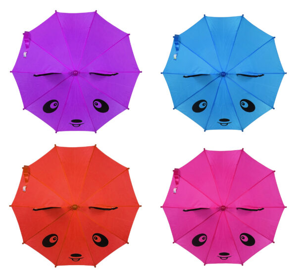 3D Pop-up Umbrella Bear Theme, Solid Color Pack of 4 - Multicolor-24415