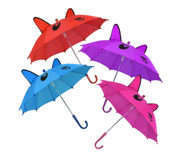 3D Pop-up Umbrella Bear Theme, Solid Color Pack of 4 - Multicolor-0