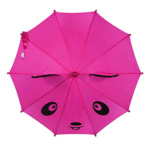 3D Pop-up Umbrella Bear Theme, Solid Color - Pink-24343