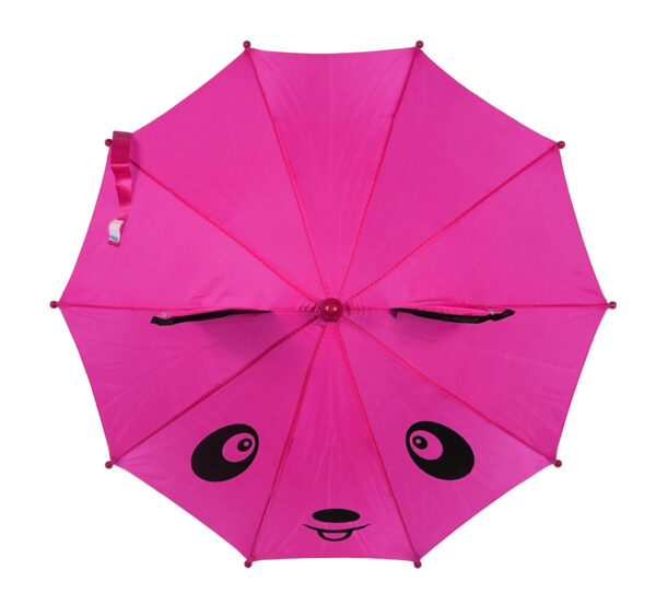 3D Pop-up Umbrella Bear Theme, Solid Color - Pink-24343