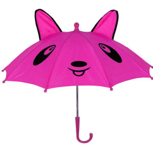 3D Pop-up Umbrella Bear Theme, Solid Color - Pink-0