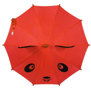 3D Pop-up Umbrella Bear Theme, Solid Color - Red-24352