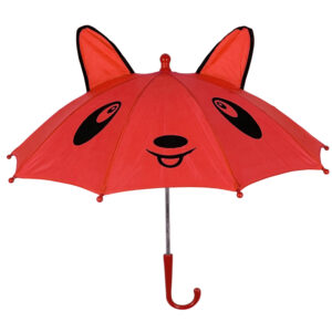 3D Pop-up Umbrella Bear Theme, Solid Color - Red-0