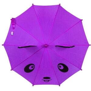 3D Pop-up Umbrella Bear Theme, Solid Color - Purple-24360