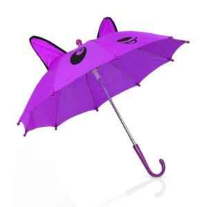 3D Pop-up Umbrella Bear Theme, Solid Color - Purple-24362