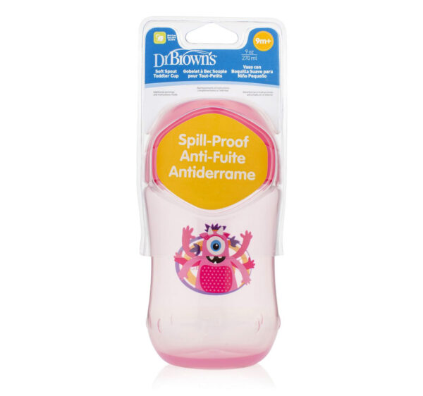 Dr. Brown's Soft Spout Toddler Cup Pink 9m+ (270ml)-0