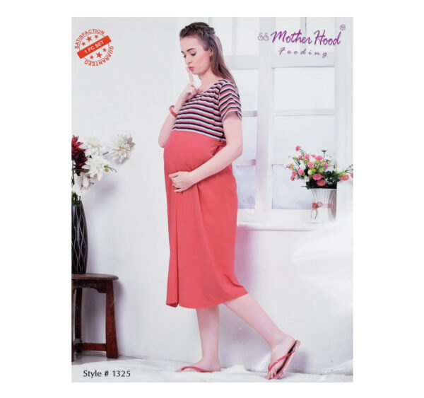 Mother Hood Maternity Nighty Gown - Peach-24141