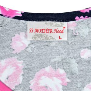 Mother Hood Maternity Nighty Gown (Flower Print) - Black-24152