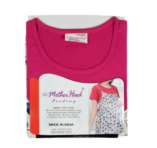 Mother Hood Maternity Nighty Gown (Flower Print) - Multicolor-24163