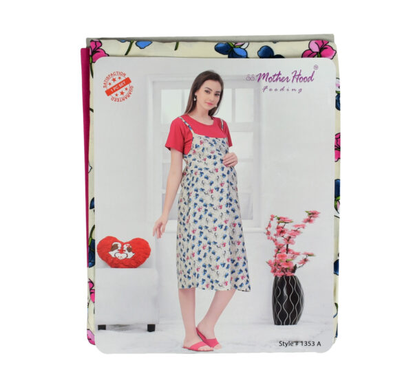 Mother Hood Maternity Nighty Gown (Flower Print) - Multicolor-24161