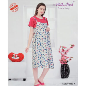 Mother Hood Maternity Nighty Gown (Flower Print) - Multicolor-24159