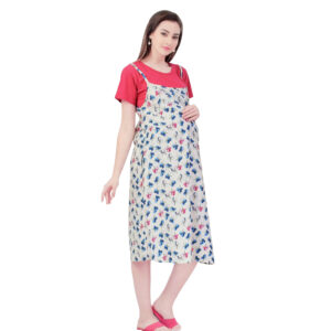Mother Hood Maternity Nighty Gown (Flower Print) - Multicolor-0