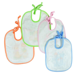 Spill Proof Cotton Baby Bib Pack of 4 - Multicolor-24226