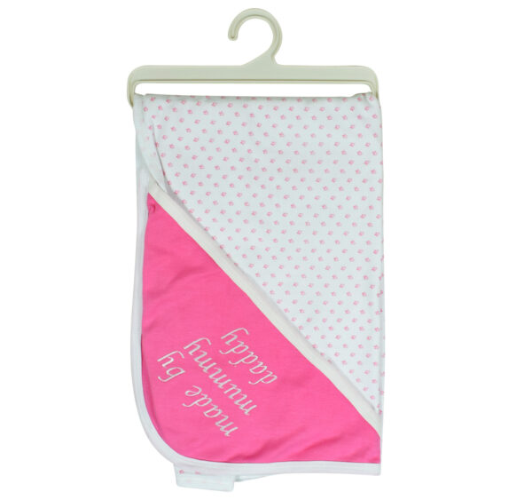 Hooded Hosiery Wrapping Sheet, Baby Wrapper - Pink-0