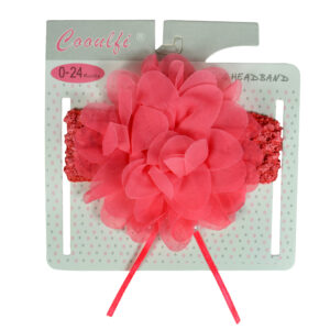 Classy Flower Applique Soft Headband - Pink-0
