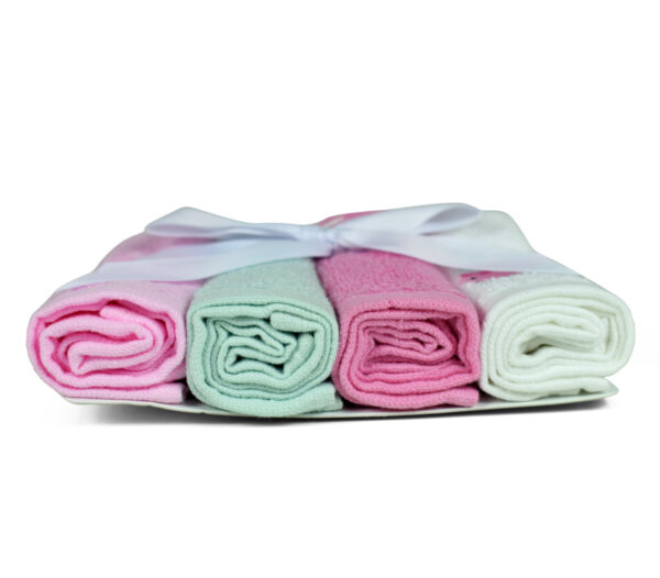 Luvable Friends Washcloths Pack of 4 Shade Light Pink-24298