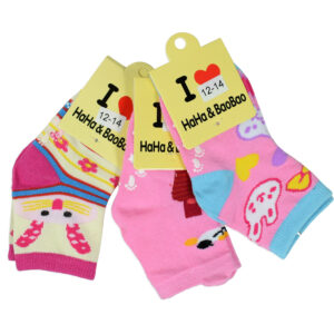 Ankle Length Anti Skid Socks, Assorted Character - Pinkish-0