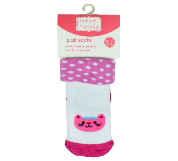 Lovena Fortuna Ankle Length Socks - Pink-0