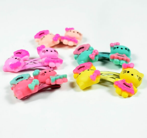 Hello Kitty Style Tic Tac Hair Clips, Pack of 5 Pair - Multicolor-24651