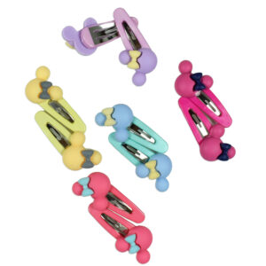 Micky Shape Tic Tac Hair Clips, Pack of 5 Pair - Multicolor-0