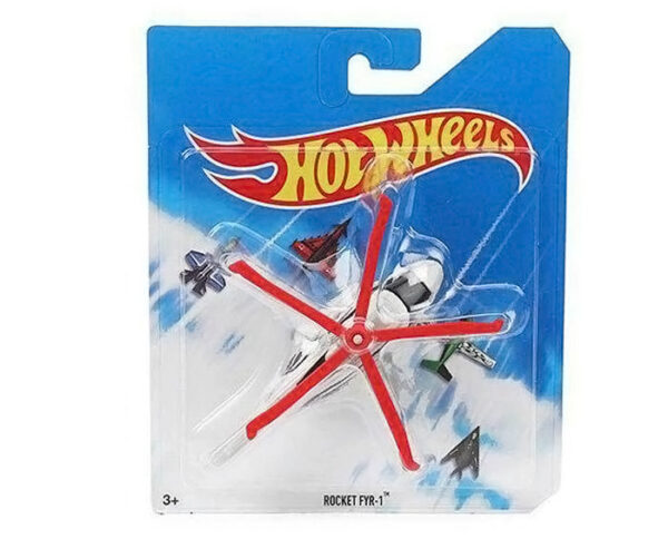 HOT WHEELS DIE CAST ROCKET FYR 1 CHOPPER TOY - WHITE RED BBL47-FCC83-0