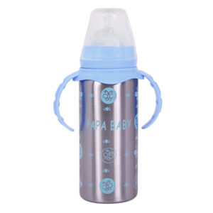 Papa Baby Multipurposable Steel Feeding Bottle - Blue-24132