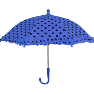 Polka Dot Printed Umbrella, Solid Color - Blue-0