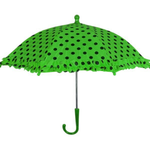 Polka Dot Printed Umbrella, Solid Color - Green-0