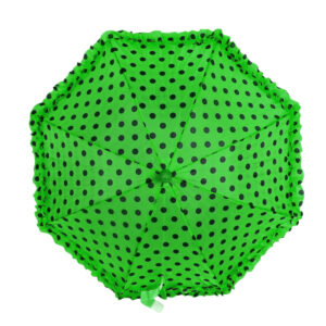 Polka Dot Printed Umbrella, Solid Color - Green-24376