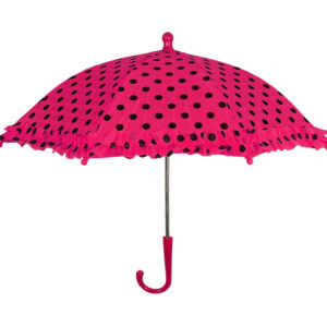 Polka Dot Printed Umbrella, Solid Color - Mehroon-0