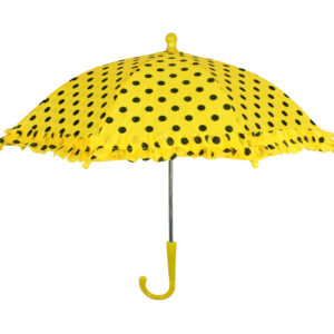 Polka Dot Printed Umbrella, Solid Color - Yellow-0