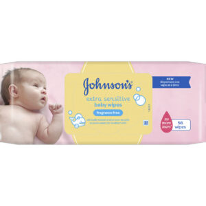 Johnsons Extra Sensitive Fragrance Free Baby Wipes - 56 Wipes-0