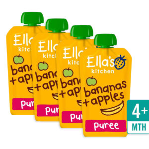 Ella's Kitchen Organic Banana & Apple (4M+) - 120g (Pack of 4)-0