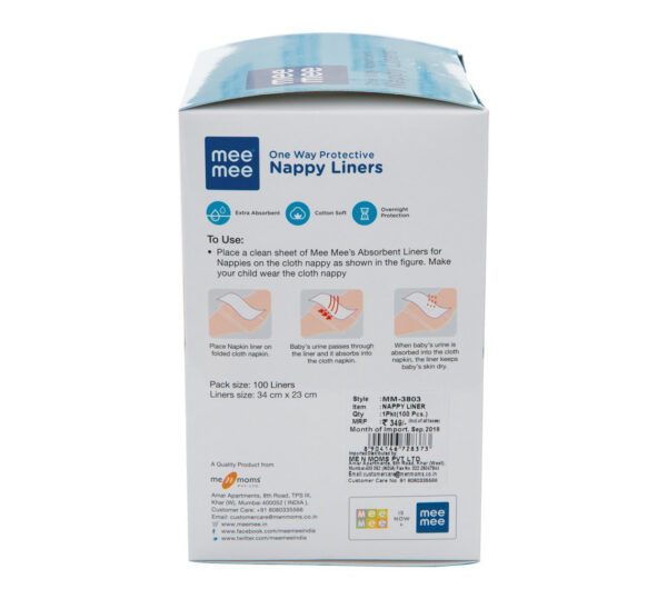 Mee Mee One-Way Nappy Liners - 100 Liners-25681