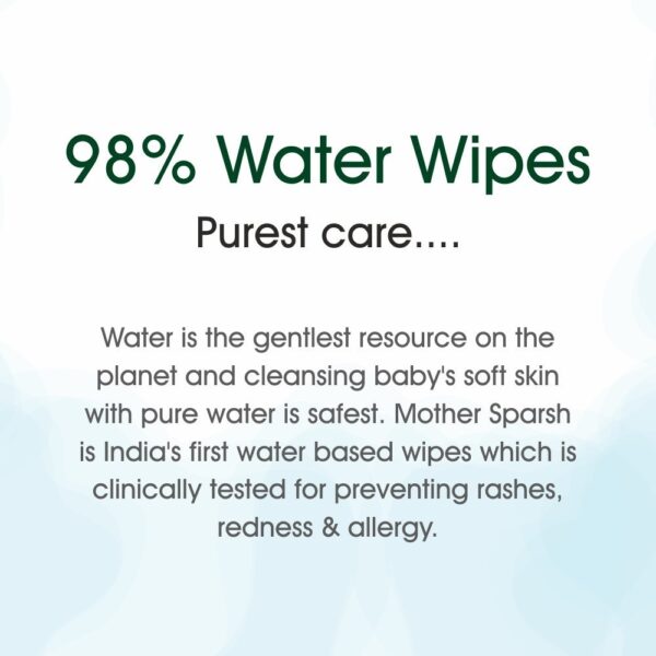 Mother Sparsh Water Wipes (80 Baby Wipes) Rs.20 off-25837