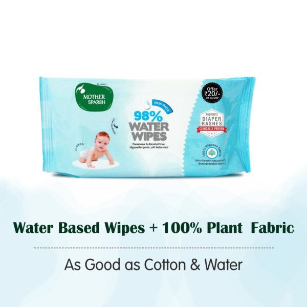 Mother Sparsh Water Wipes (80 Baby Wipes) Rs.20 off-25840